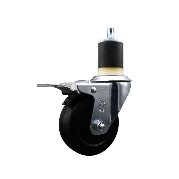 3.5'' Hard Rubber Swivel 1-7/8'' Expanding Stem Caster Total Lock Brake